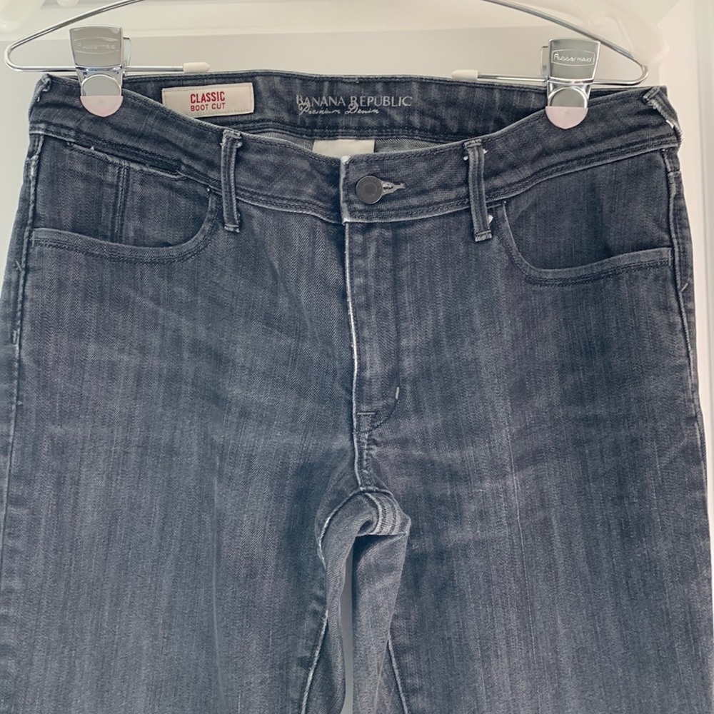 Banana Republic Faded Black Bootcut Jeans Women’s Size 8